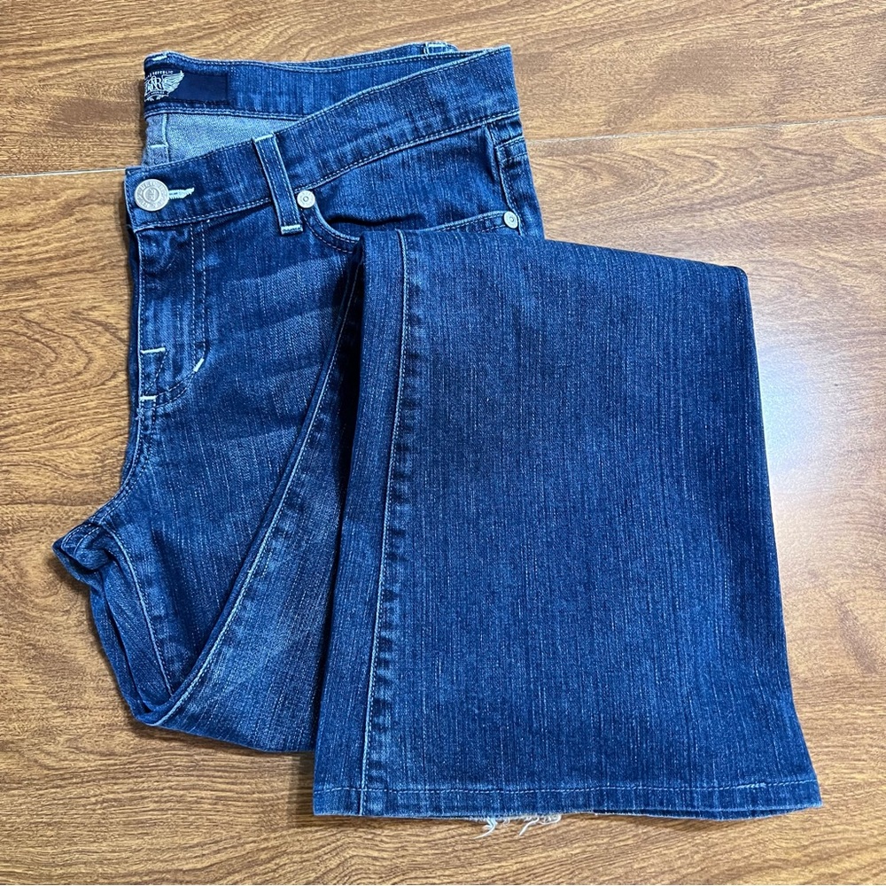 Rock & Republic Women’s Slight Dark Wash Flare Denim Jeans Plus size 32 (14 )